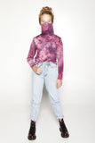 Kids Long Sleeve Pink Purple Tie-dye #6 Shmask™ Earloop Face Mask for Kids and Adults