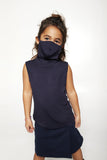 Kids Sleeveless Navy Shmask™ Earloop Face Mask for Kids and Adults