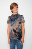 Kids Short Sleeve Blue Gray Black Brown Tie-dye #36 Shmask™