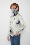 Kids Long Sleeve Green White Gray Blue Tie-dye #26 Shmask™