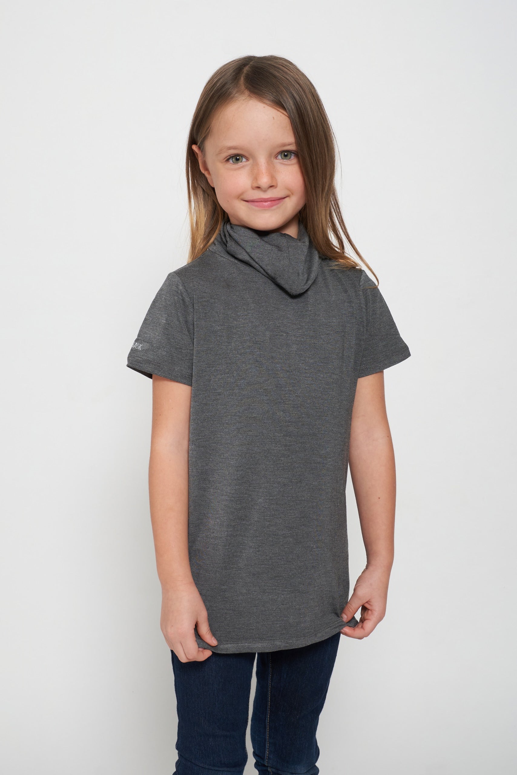 Kids Short Sleeve Dark Heather Gray Modal Shmask™