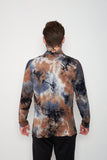 Adult Long Sleeve Blue Gray Black Brown Tie-dye #36 Shmask™