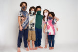 Kids Short Sleeve Pink White Blue Tie-dye #9 Shmask™
