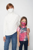 Kids Short Sleeve Pink White Blue Tie-dye #9 Shmask™