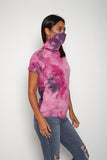 Adult Short Sleeve Pink Purple Tie-dye #6 Shmask™