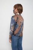 Kids Long Sleeve Blue Gray Black Brown Tie-dye #36 Shmask™