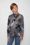 Kids Long Sleeve Blue Gray Black Brown Tie-dye #36 Shmask™