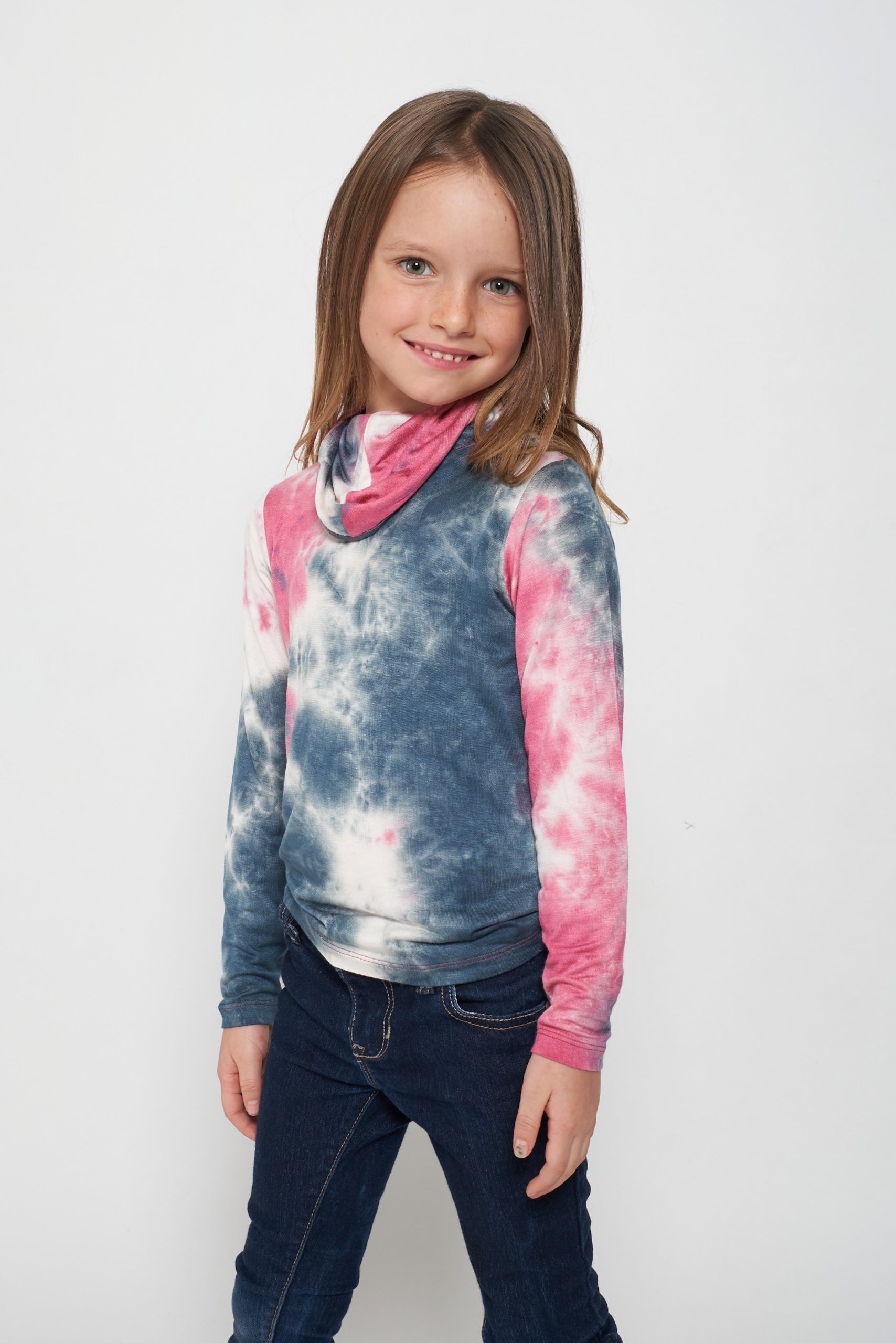 Kids Short Sleeve Pink White Blue Tie-dye #9 Shmask™