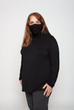 Adult Long Sleeve Black Shmask™ Earloop Face Mask for Kids and Adults
