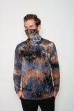 Adult Long Sleeve Blue Gray Black Brown Tie-dye #36 Shmask™