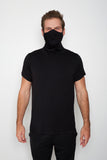 Adult Short Sleeve Black Shmask™ Earloop Face Mask for Kids and Adults