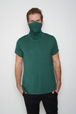 Adult Short Sleeve Hunter Olive Green Shmask™ Earloop Face Mask for Kids and Adults
