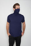 Adult Short Sleeve Navy Shmask™ Earloop Face Mask for Kids and Adults