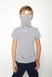 Kids Short Sleeve Navy Stripe Shmask™