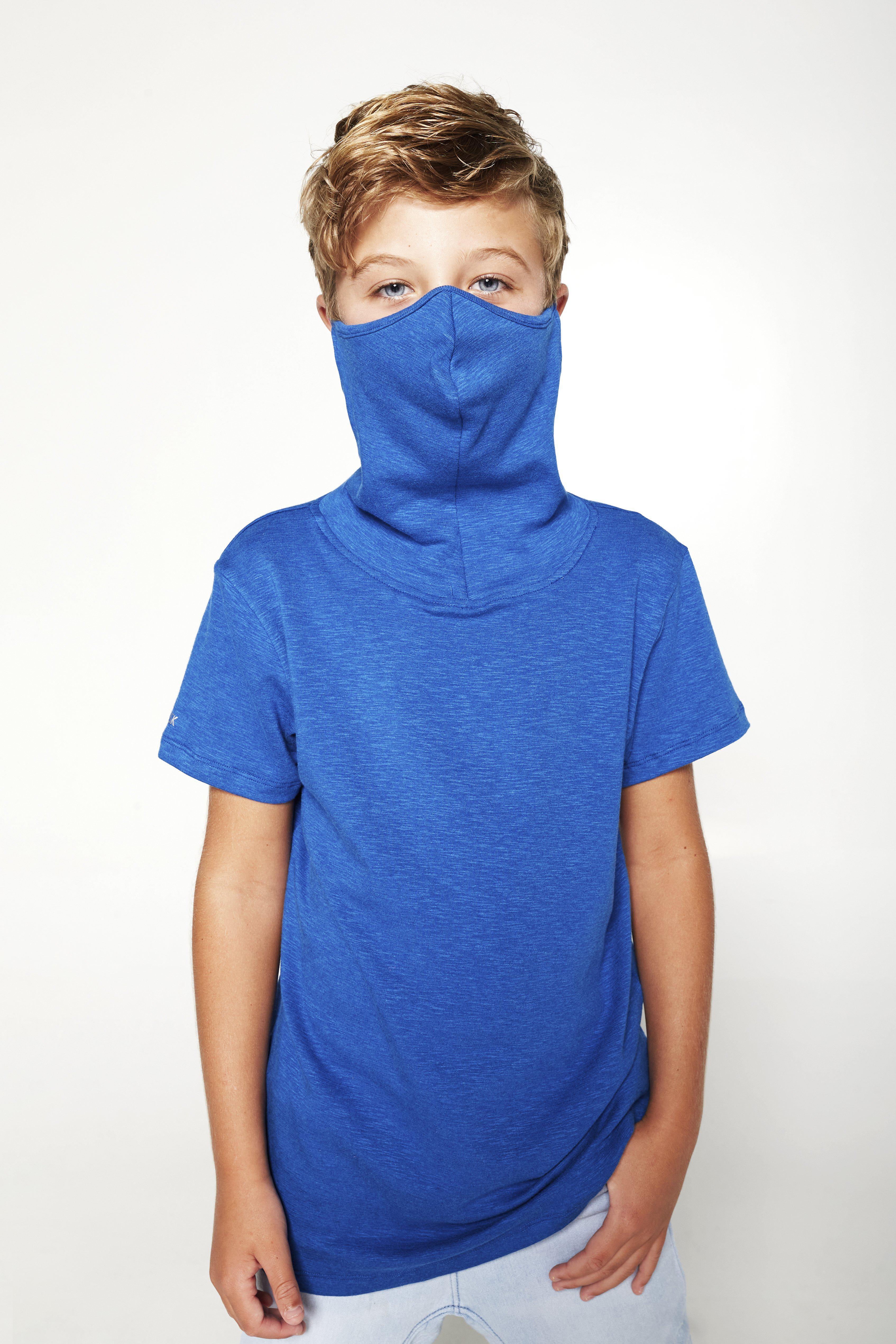Kids Short Sleeve Royal Blue Shmask™ Earloop Face Mask for Kids and Adults