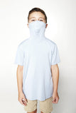 Kids Short Sleeve USA Light Blue Shmask™ Earloop Face Mask for Kids and Adults