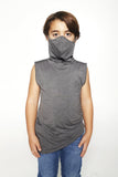 Kids Sleeveless Dark Heather Gray Shmask™